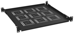 Ost A Polica 19" 1U 450 mm pevná BK, uchytenie na predné aj zadné lišty UP-14-B, Solarix